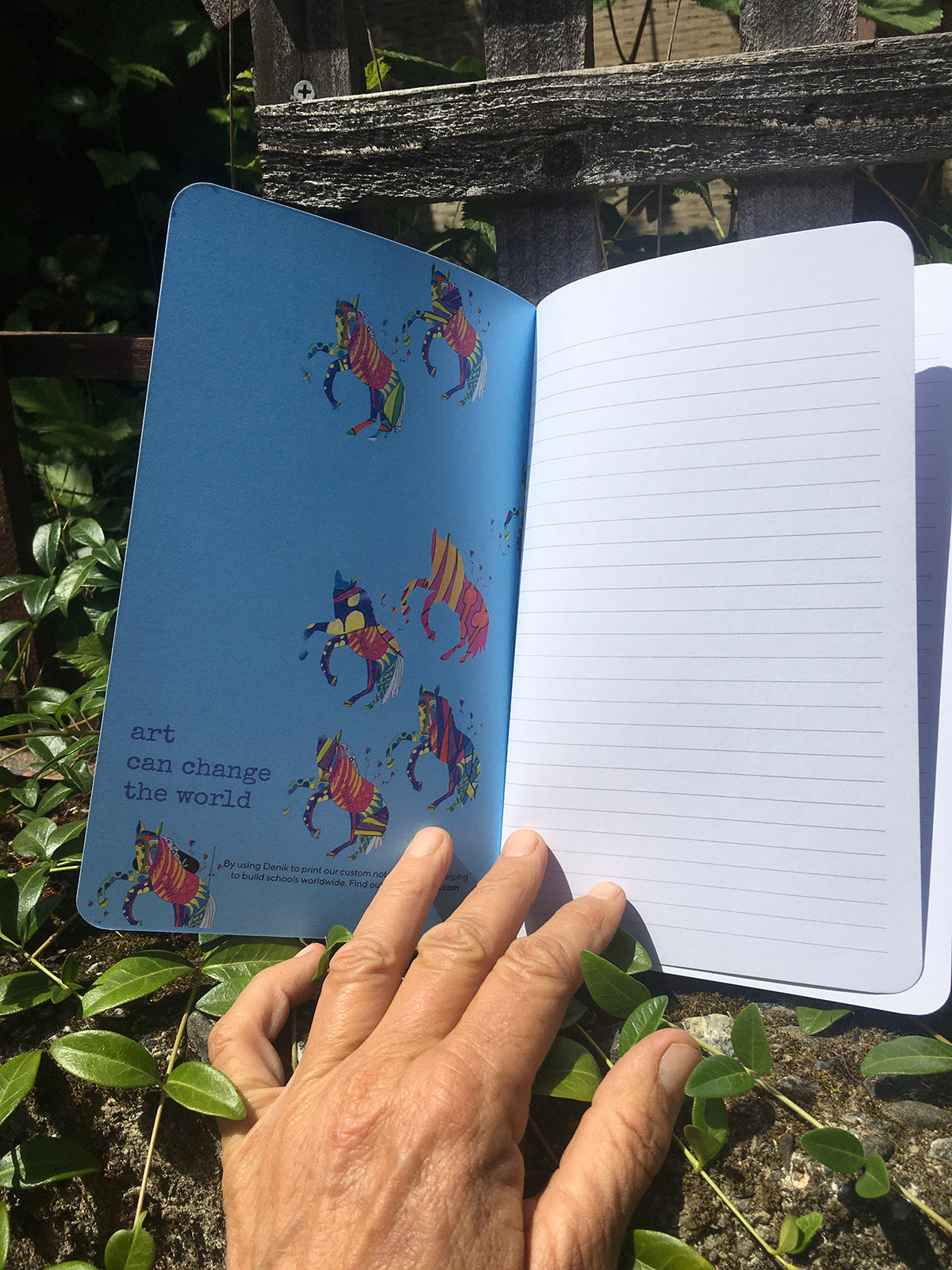 Lined Journal - Gafieira Horse Blue